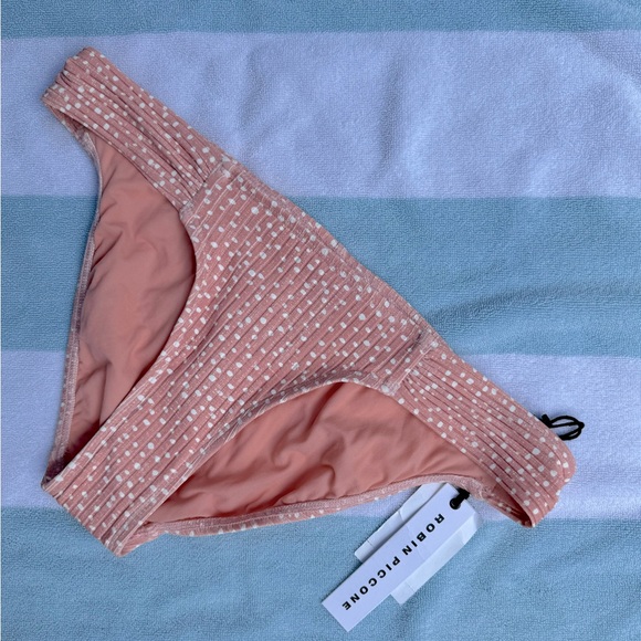 Robin Piccone designer Ally swim bikini SET in Blush with white polkadots. - Picture 7 of 8